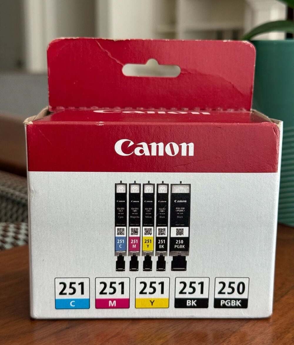 Genuine Canon PGI-250/CLI-251 5 Color Value Pack